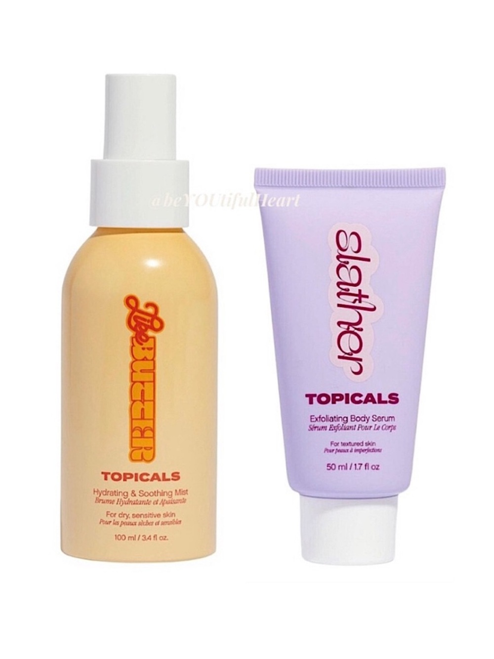 Topicals Moisturizer Bundle for Dry Skin and Uneven Texture - Body Mist & Serum